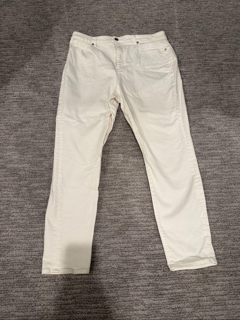 Loft Classic Straight-Leg White Jeans